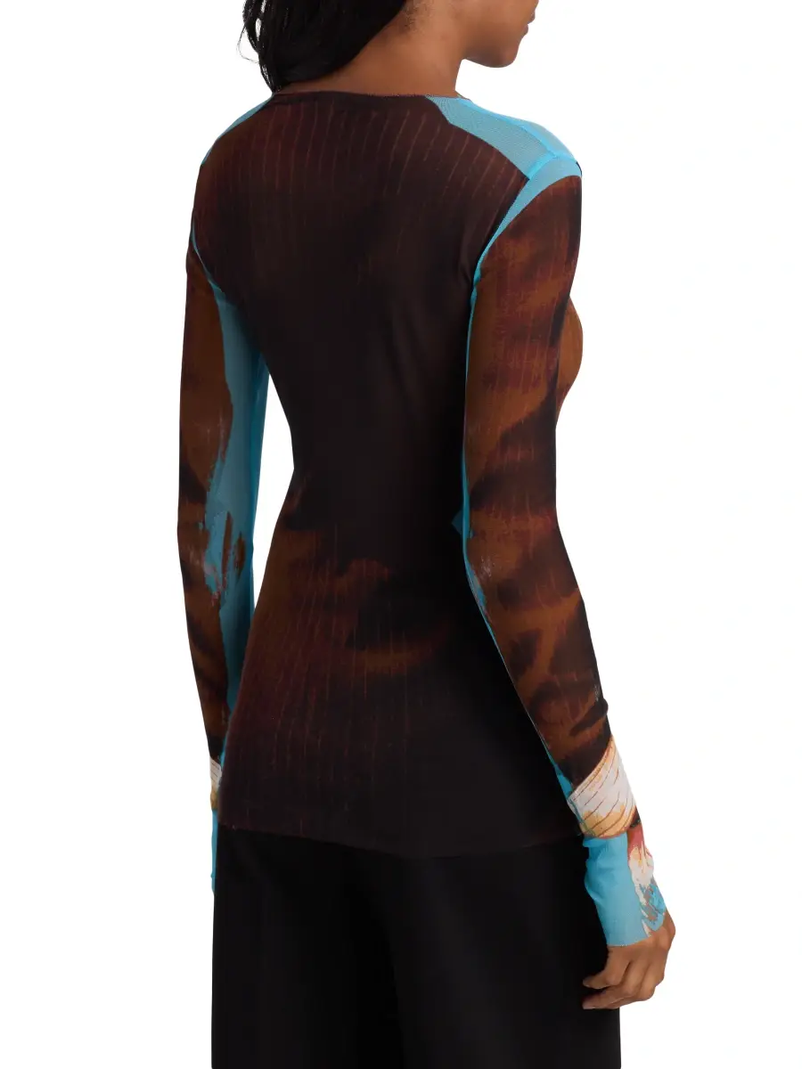 Jean Paul Gaultier Women's Le Tennis Costume Printed Long-Sleeve Top | Thumbnail 5 Jean Paul Gaultier Women's Le Tennis Costume Printed Long-Sleeve Top | Thumbnail 5
