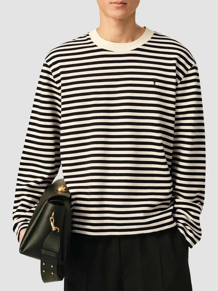AMI PARIS Men's Ami de Coeur Embroidery Crewneck T-Shirt | Thumbnail 4 AMI PARIS Men's Ami de Coeur Embroidery Crewneck T-Shirt | Thumbnail 4