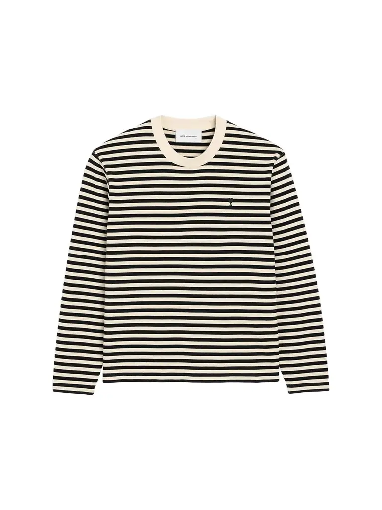 AMI PARIS Men's Ami de Coeur Embroidery Crewneck T-Shirt
