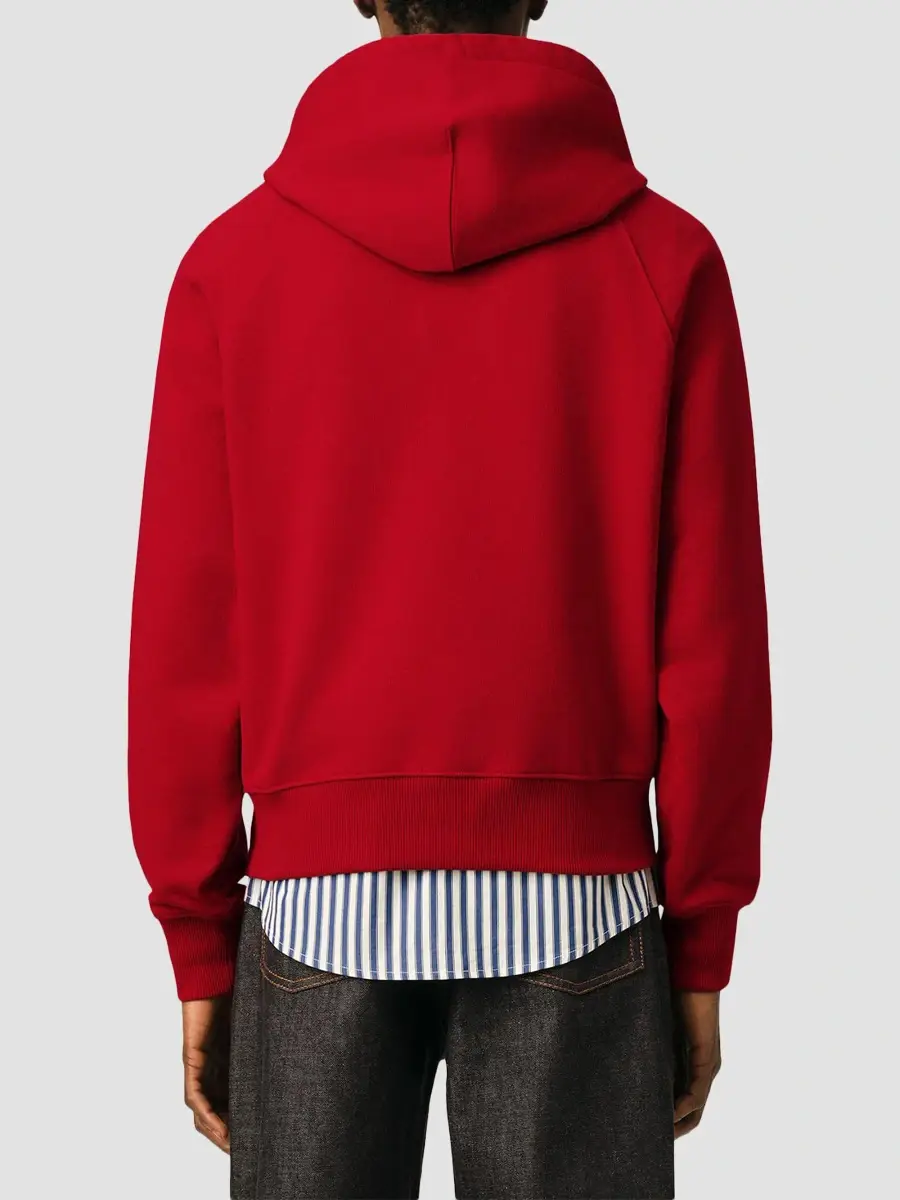 AMI PARIS Men's Felt Embroidered Cotton Hoodie | Thumbnail 3 AMI PARIS Men's Felt Embroidered Cotton Hoodie | Thumbnail 3
