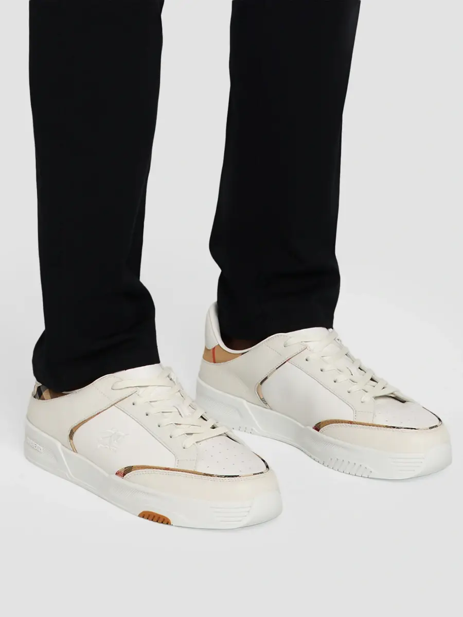 Burberry Men's Harrow Leather & Nylon Low-Top Sneakers | Thumbnail 2 Burberry Men's Harrow Leather & Nylon Low-Top Sneakers | Thumbnail 2