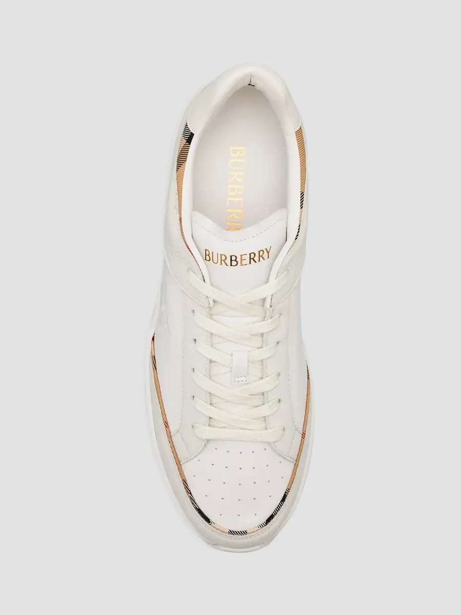 Burberry Men's Harrow Leather & Nylon Low-Top Sneakers | Thumbnail 6 Burberry Men's Harrow Leather & Nylon Low-Top Sneakers | Thumbnail 6