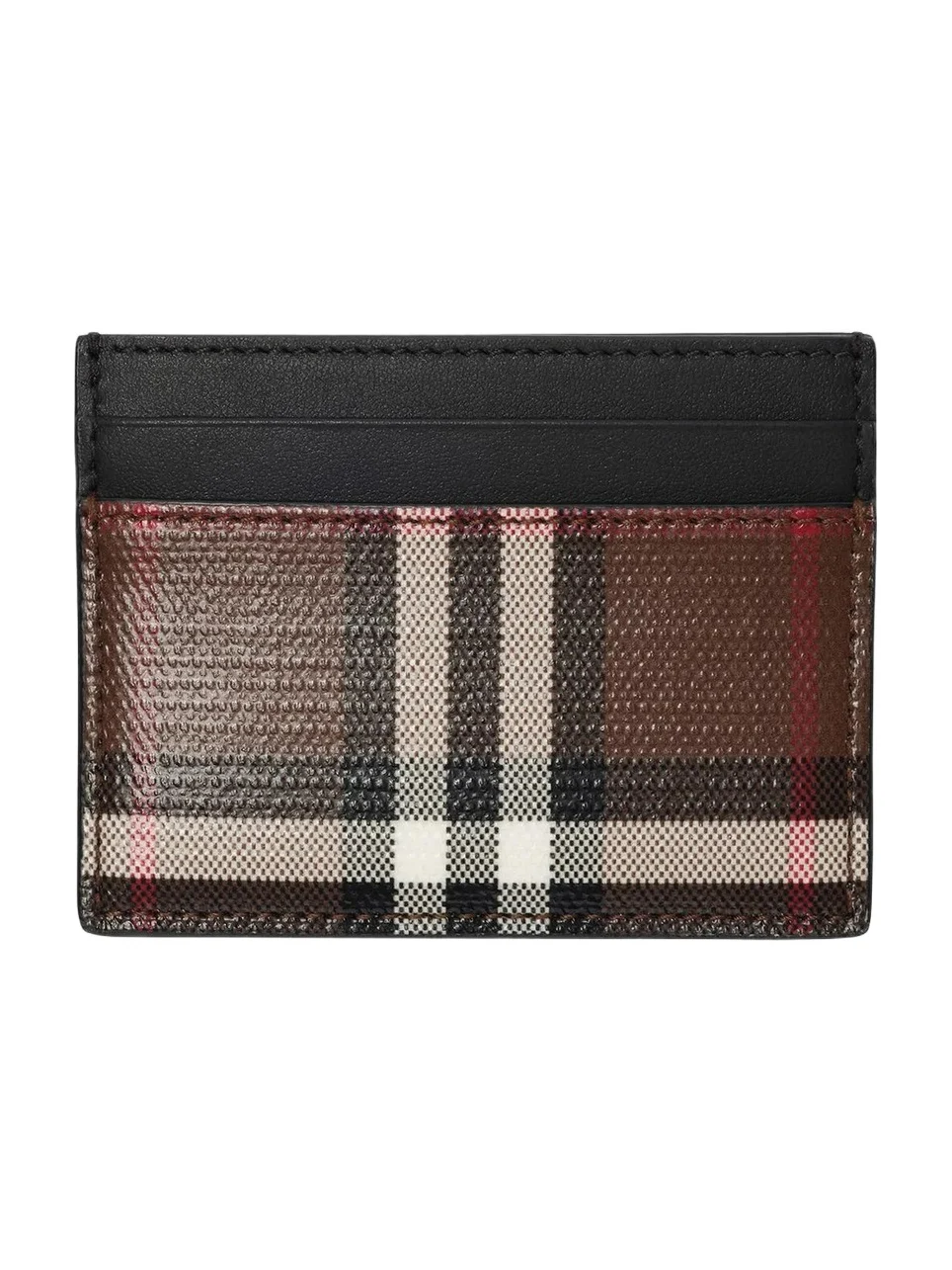 Burberry Women's Check Cotton & Leather Card Case