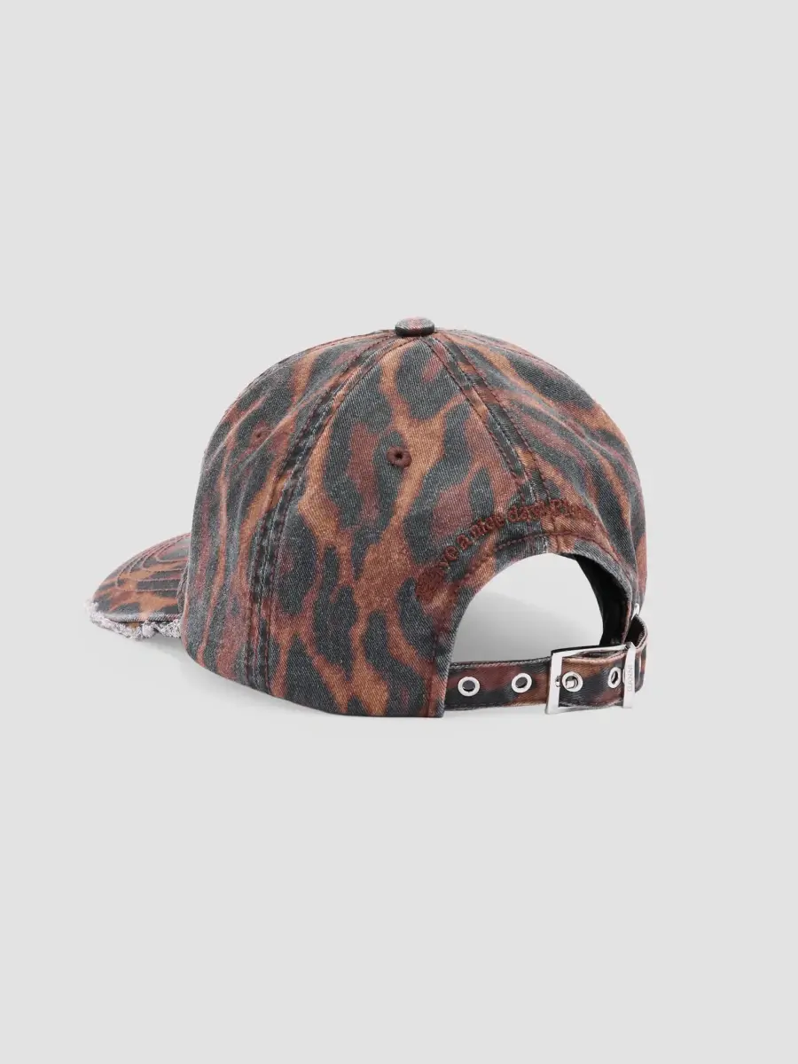 Ganni Women's Ocelot Leopard Printed Washed Cotton Baseball Hap | Thumbnail 2 Ganni Women's Ocelot Leopard Printed Washed Cotton Baseball Hap | Thumbnail 2