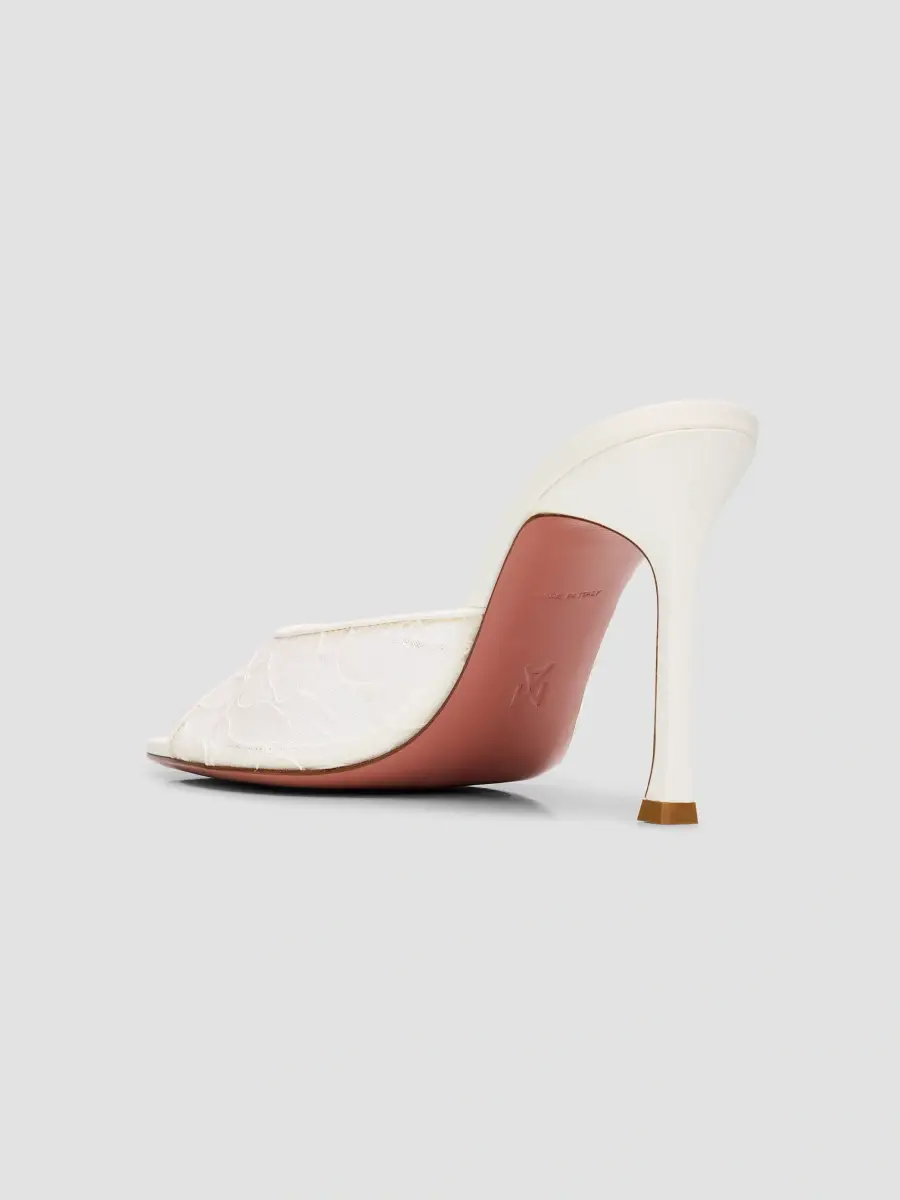 Amina Muaddi Women's Alexa 95MM Lace Slipper Mules | Thumbnail 4 Amina Muaddi Women's Alexa 95MM Lace Slipper Mules | Thumbnail 4