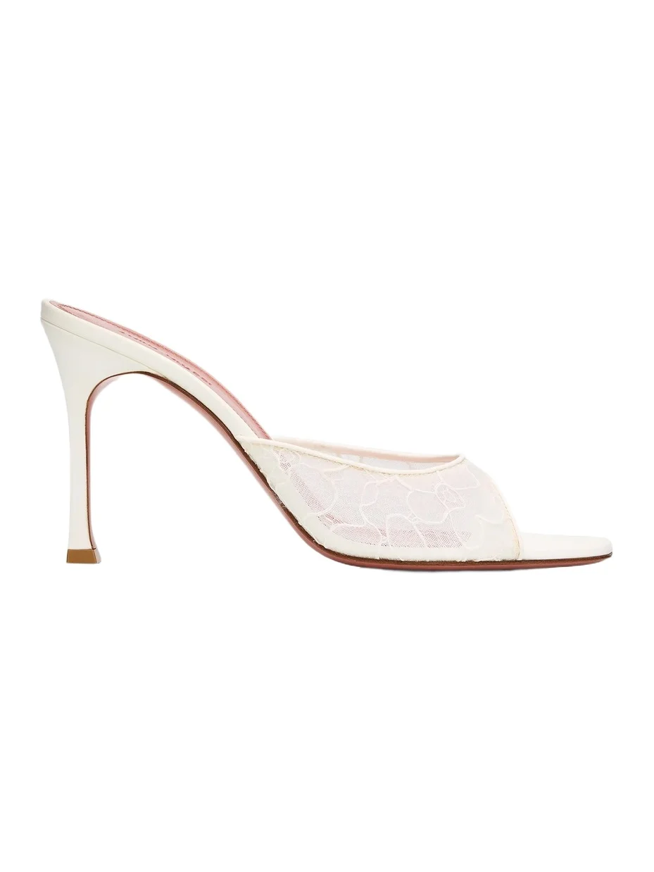 Amina Muaddi Women's Alexa 95MM Lace Slipper Mules