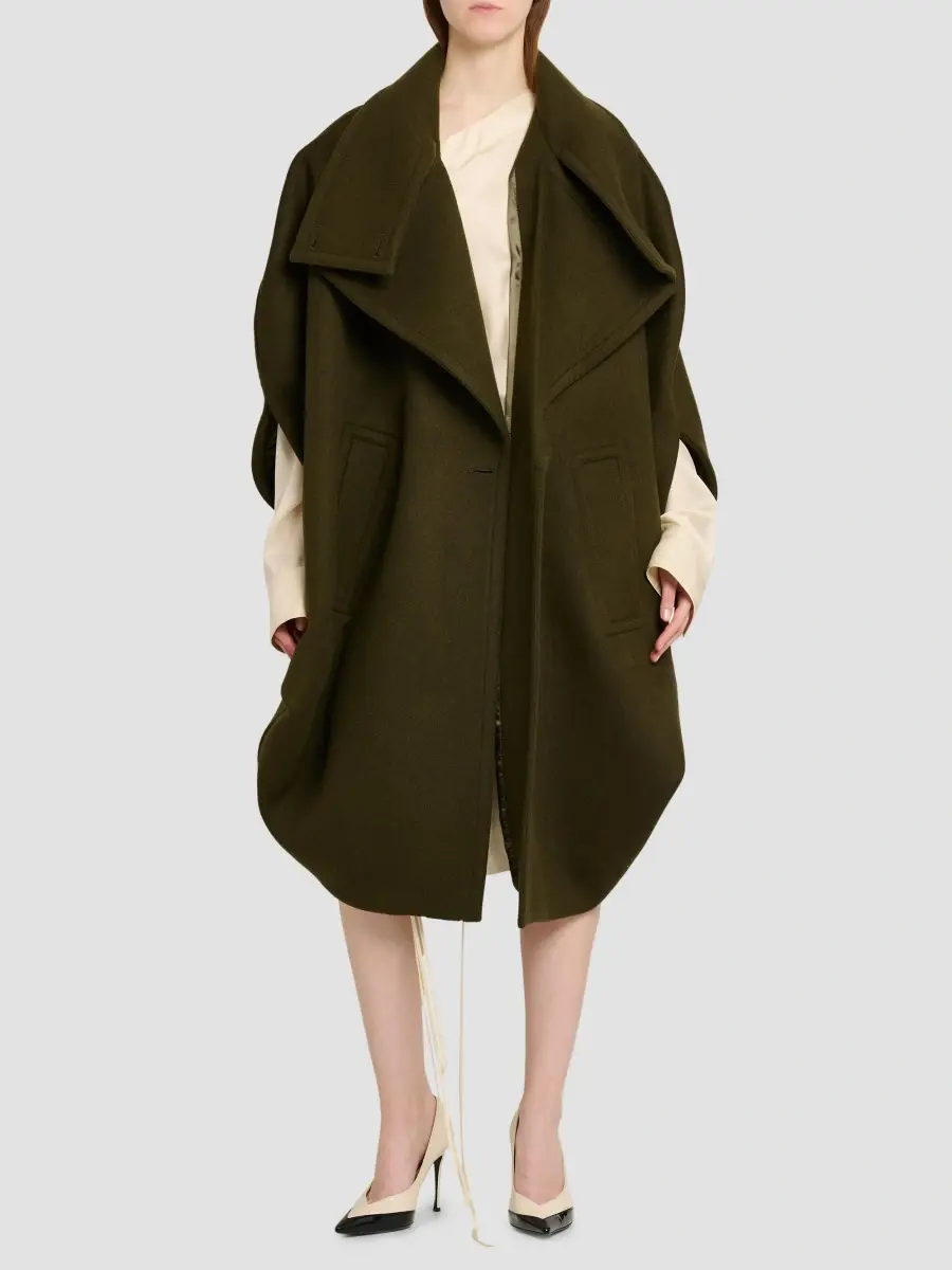 Ferragamo Women's Wool-Cashmere Single-Breasted Coat | Thumbnail 2