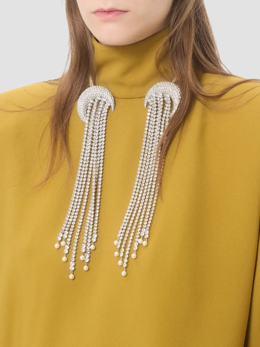 Valentino Women's Kabarett Necklace in Metal, Crystals and Pearls - Palladium | Thumbnail 2 Valentino Women's Kabarett Necklace in Metal, Crystals and Pearls - Palladium | Thumbnail 2
