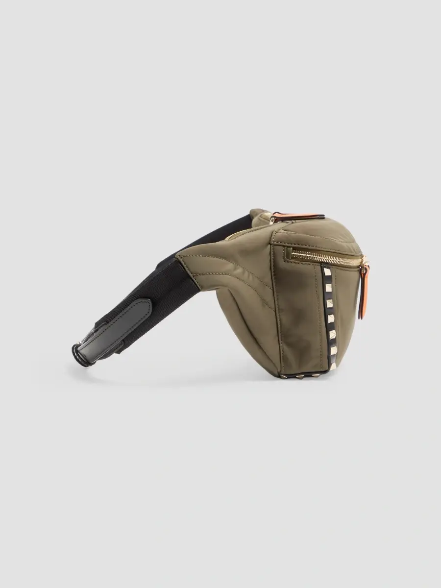 Valentino Men's Stud Up Waist Bag in Technical Fabric - Military Green | Thumbnail 6 Valentino Men's Stud Up Waist Bag in Technical Fabric - Military Green | Thumbnail 6