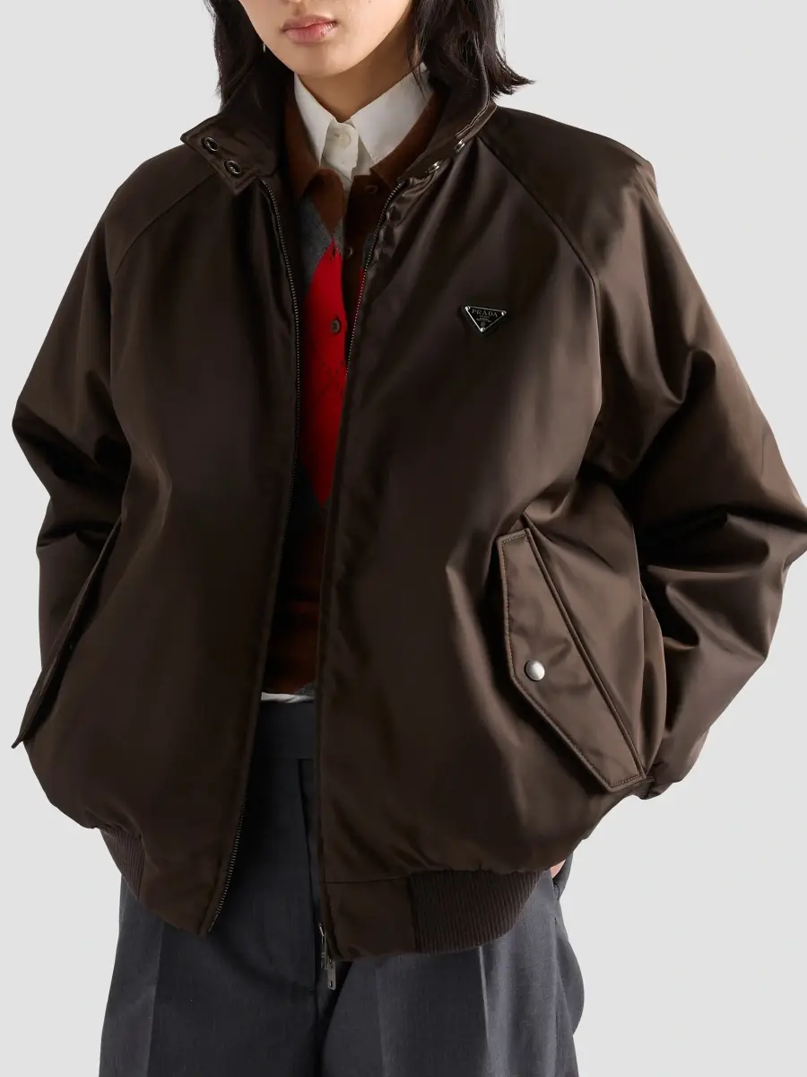 Prada Women's Nylon Blouson Jacket | Thumbnail 3 Prada Women's Nylon Blouson Jacket | Thumbnail 3