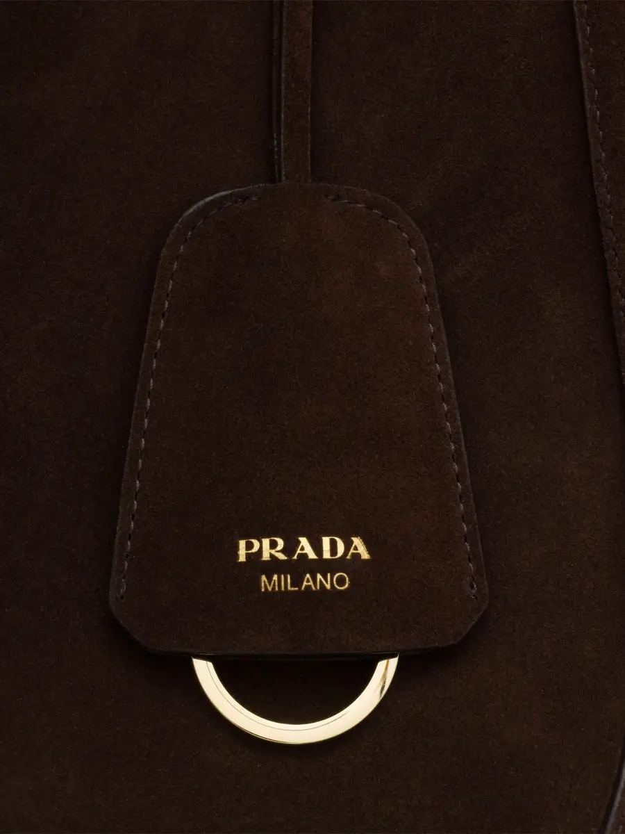 Prada Women's Boogie Large Suede Shoulder Bag | Thumbnail 7