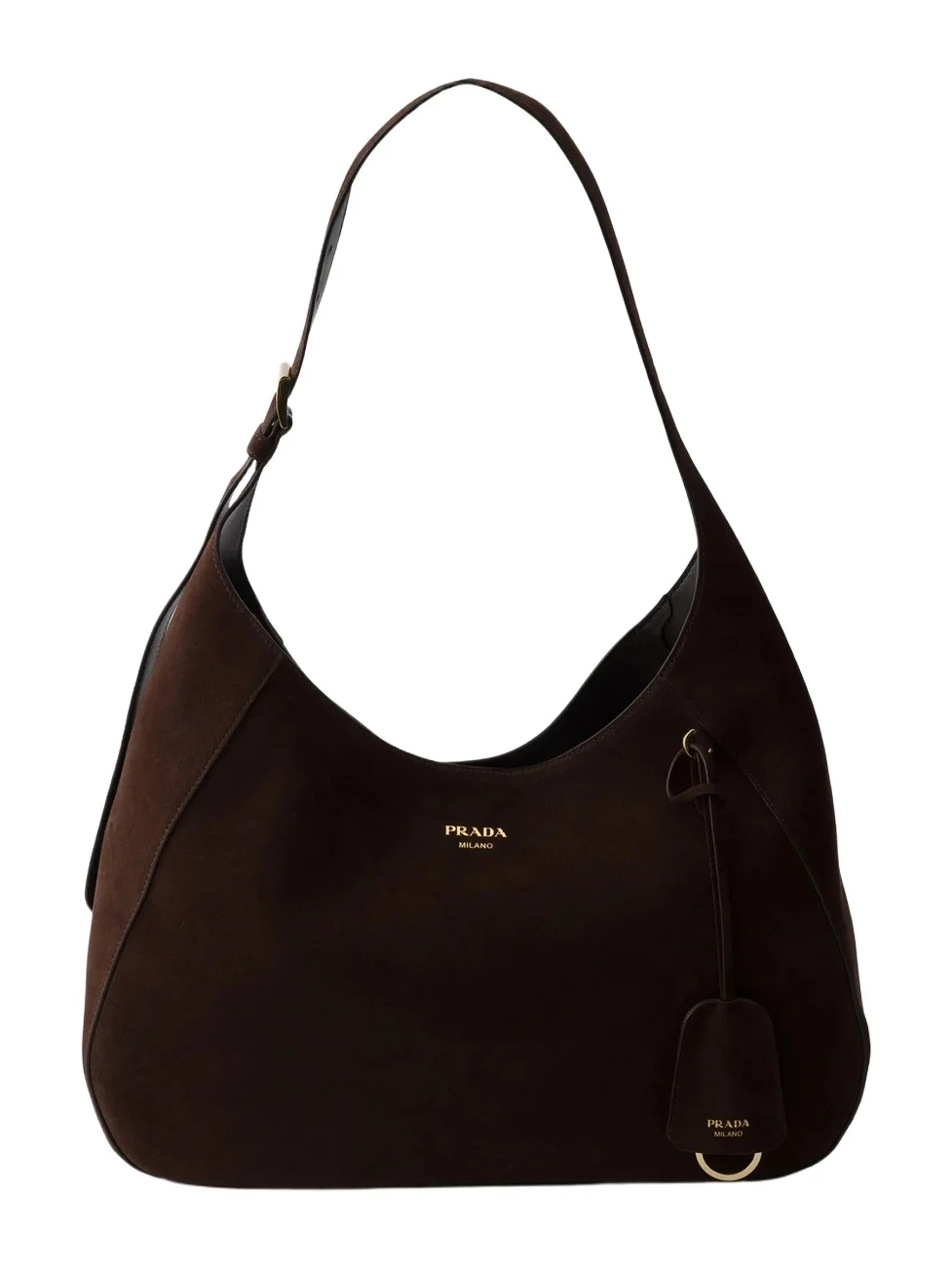 Prada Women's Boogie Large Suede Shoulder Bag