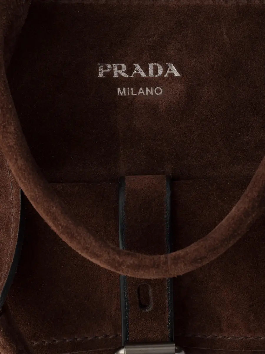 Prada Women's Route Large Suede Tote Bag | Thumbnail 6