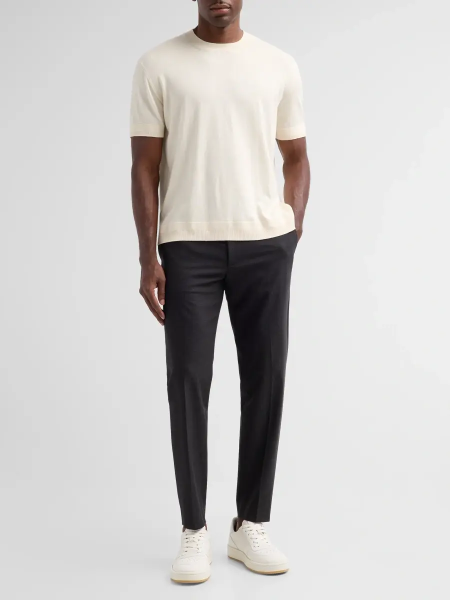 Gianvito Rossi Men's Slam Flair Leather Low-Top Sneakers | Thumbnail 3
