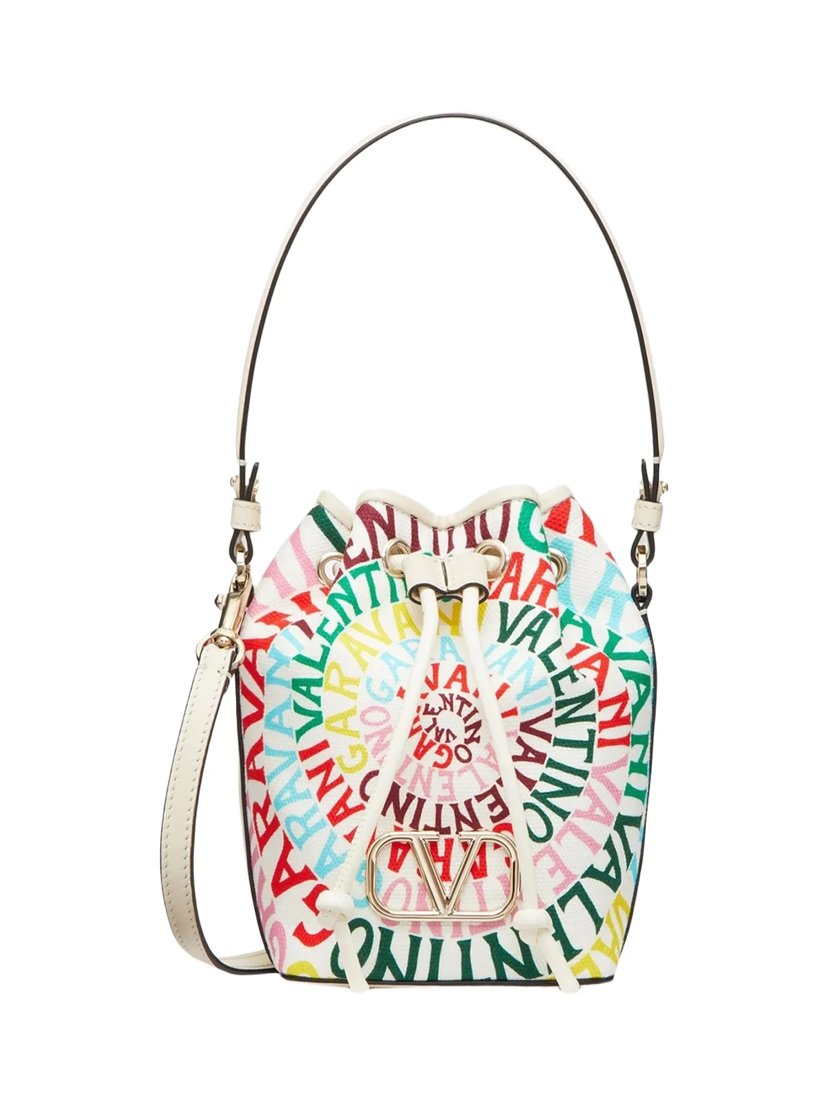 Valentino Women's Mini Bucket Bag in Canvas - Multicolor