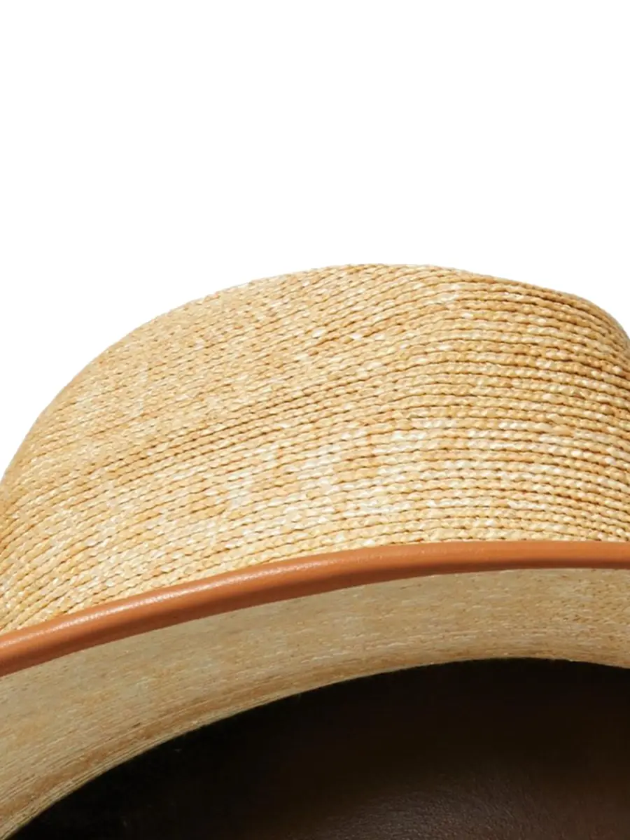 Valentino Women's VLogo Signature Straw And Leather Fedora Hat | Thumbnail 4 Valentino Women's VLogo Signature Straw And Leather Fedora Hat | Thumbnail 4