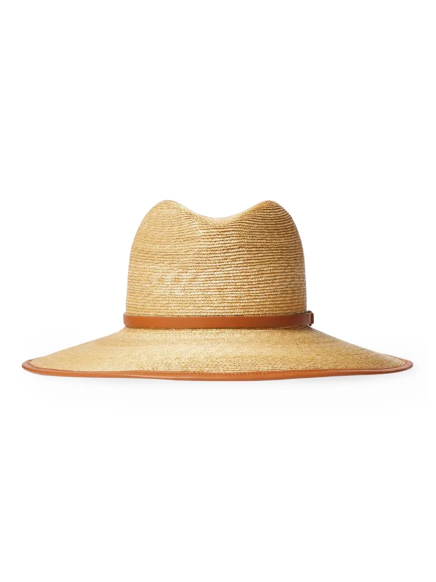 Valentino Women's VLogo Signature Straw And Leather Fedora Hat