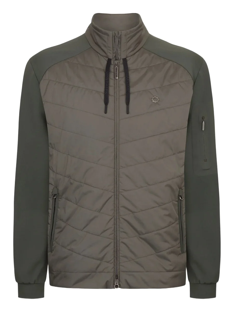Stefano Ricci Men's Quilted Hybrid Full Zip Sport Jacket