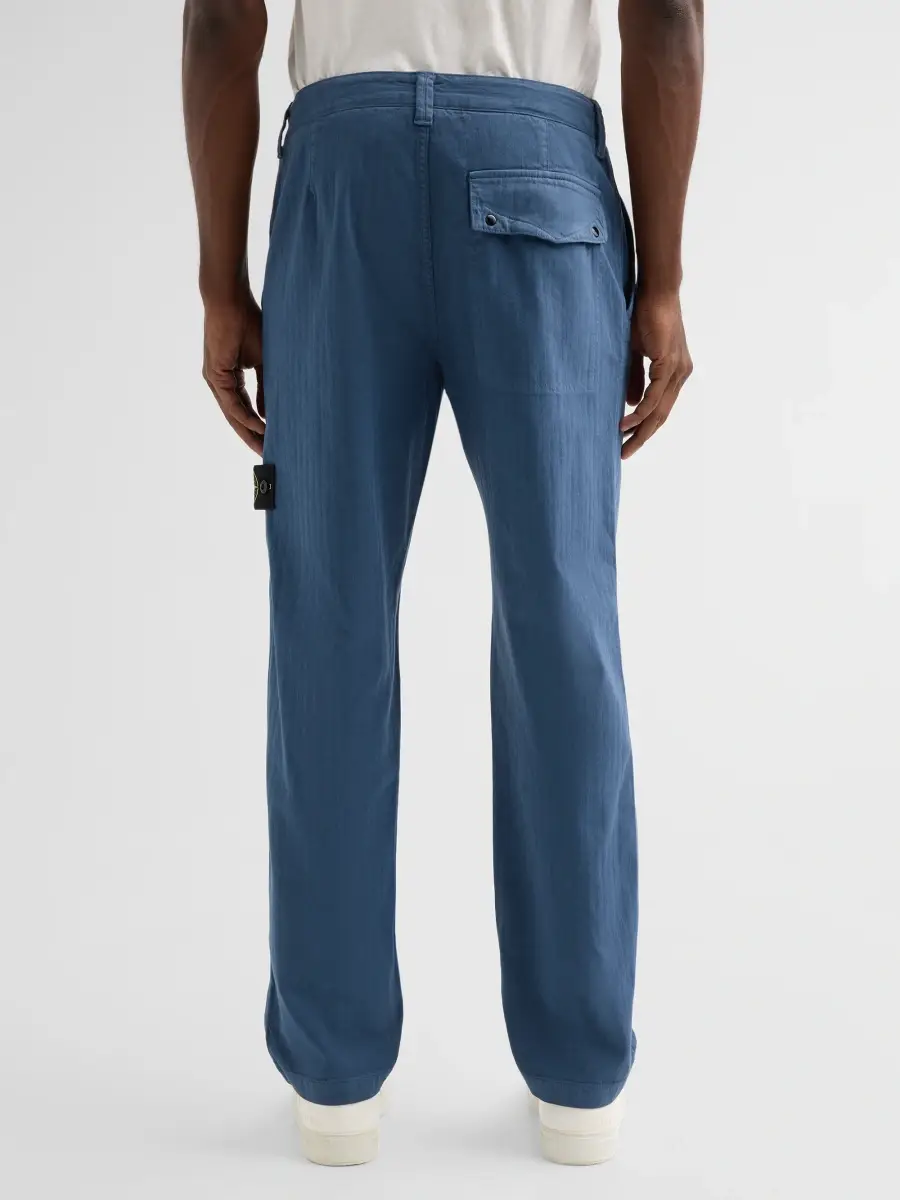 Stone Island Men's Textured Cotton Straight-Leg Pants | Thumbnail 3