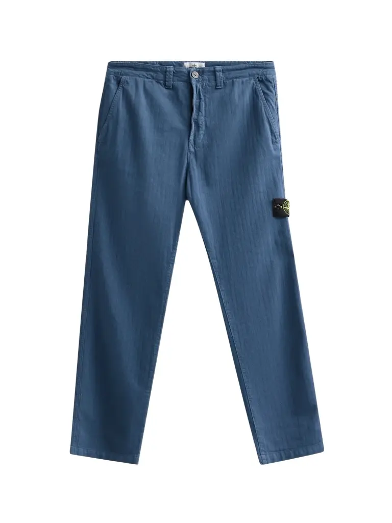Stone Island Men's Textured Cotton Straight-Leg Pants