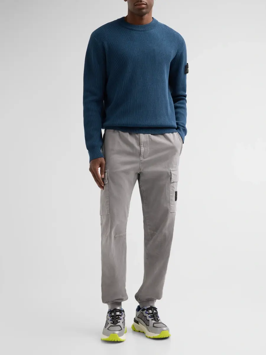 Stone Island Men's Rib-Knit Cotton Crewneck Sweatshirt | Thumbnail 2 Stone Island Men's Rib-Knit Cotton Crewneck Sweatshirt | Thumbnail 2