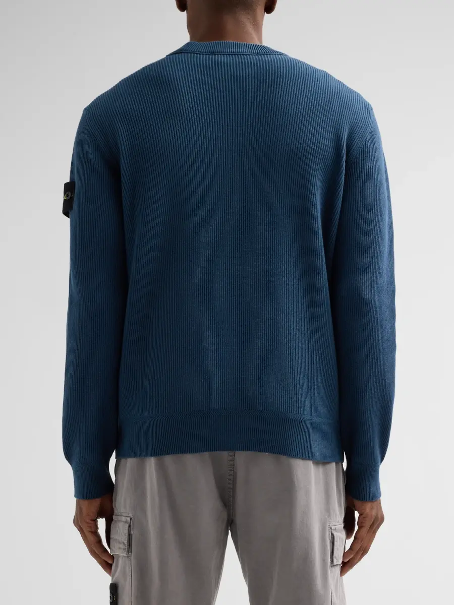Stone Island Men's Rib-Knit Cotton Crewneck Sweatshirt | Thumbnail 3 Stone Island Men's Rib-Knit Cotton Crewneck Sweatshirt | Thumbnail 3