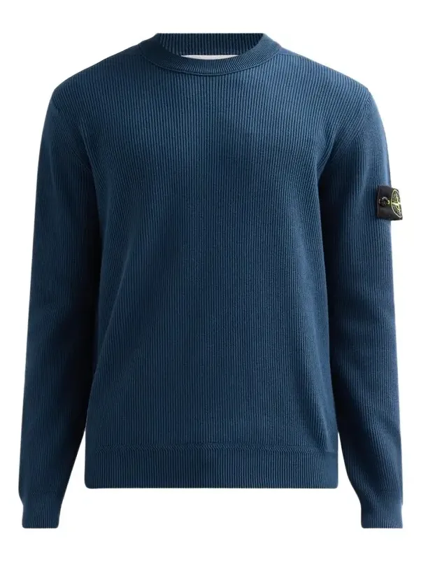 Stone Island Men's Rib-Knit Cotton Crewneck Sweatshirt
