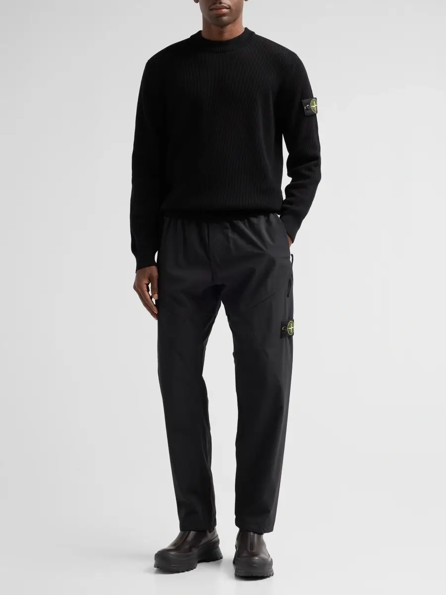 Stone Island Men's Rib-Knit Cotton Crewneck Sweatshirt | Thumbnail 2