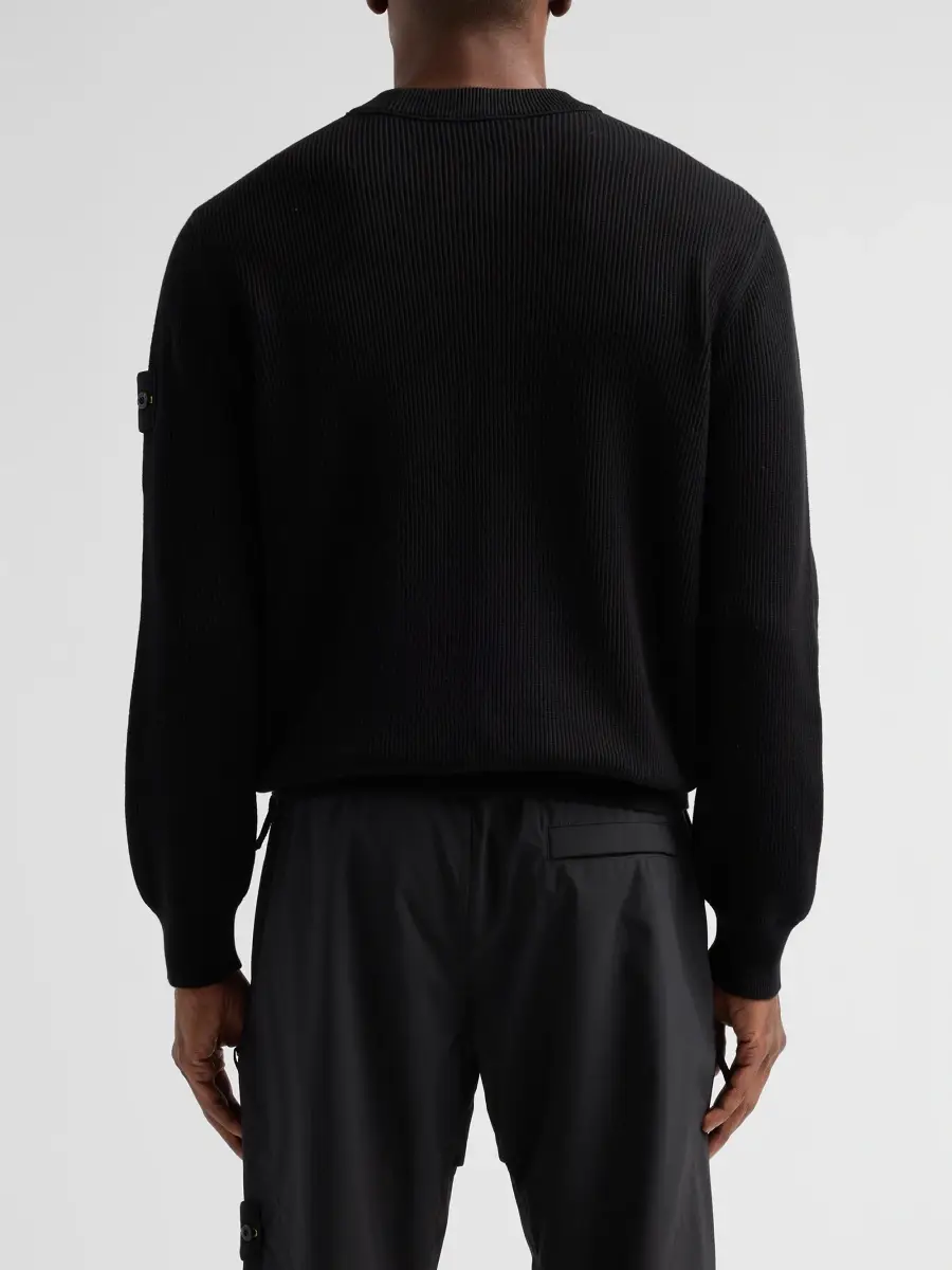 Stone Island Men's Rib-Knit Cotton Crewneck Sweatshirt | Thumbnail 3