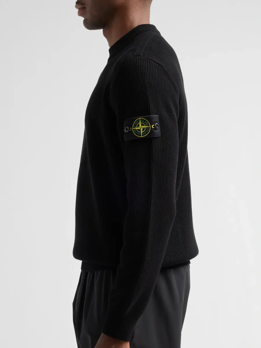 Stone Island Men's Rib-Knit Cotton Crewneck Sweatshirt | Thumbnail 5