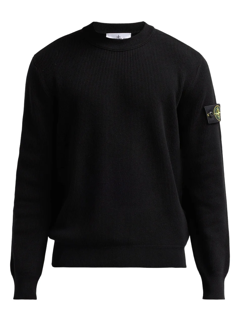 Stone Island Men's Rib-Knit Cotton Crewneck Sweatshirt