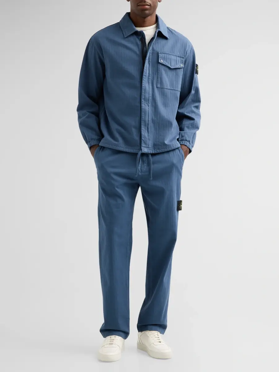 Stone Island Men's Textured Cotton Shirt Jacket | Thumbnail 2