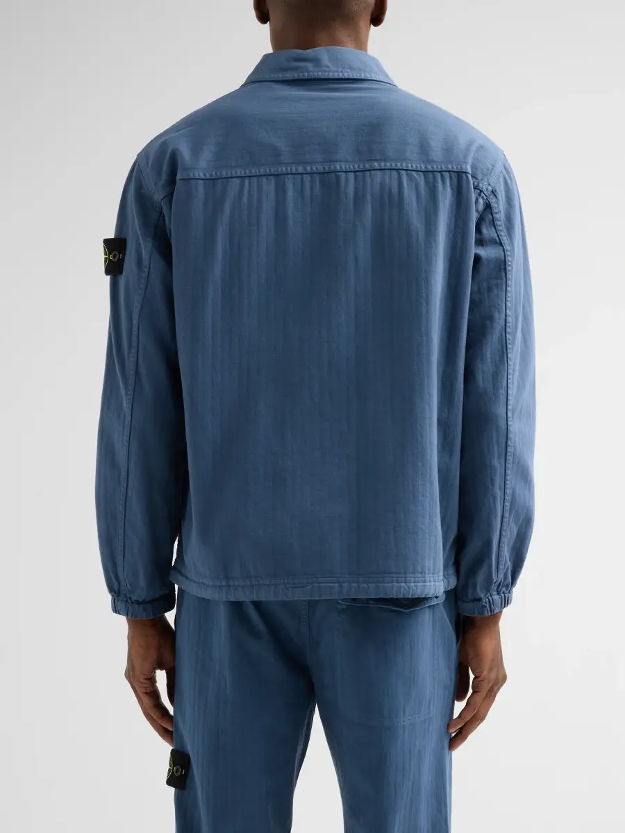 Stone Island Men's Textured Cotton Shirt Jacket | Thumbnail 3