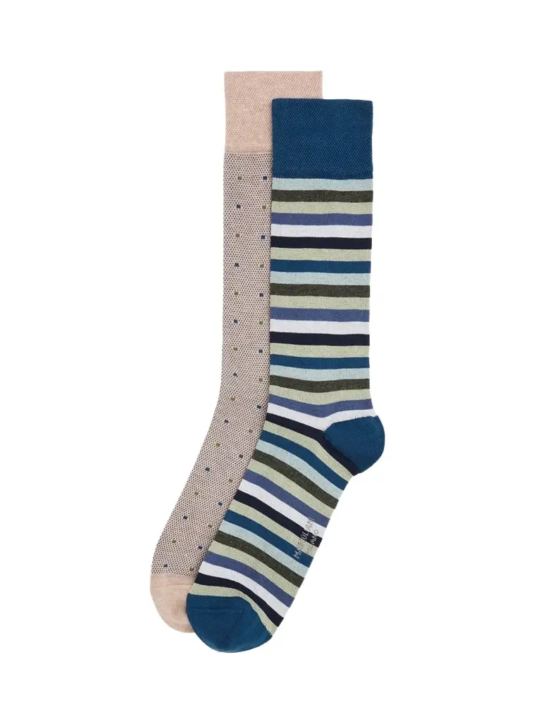 Marcoliani Men's Luxury Jewel Box Cotton-Blend Socks 2-Pack