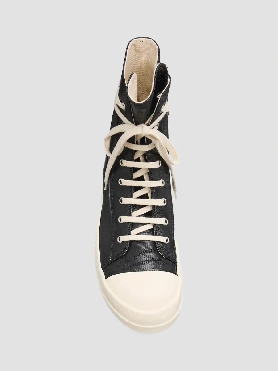 DRKSHDW by Rick Owens Men's Sneaks Coated Canvas High-Top Sneakers | Thumbnail 3