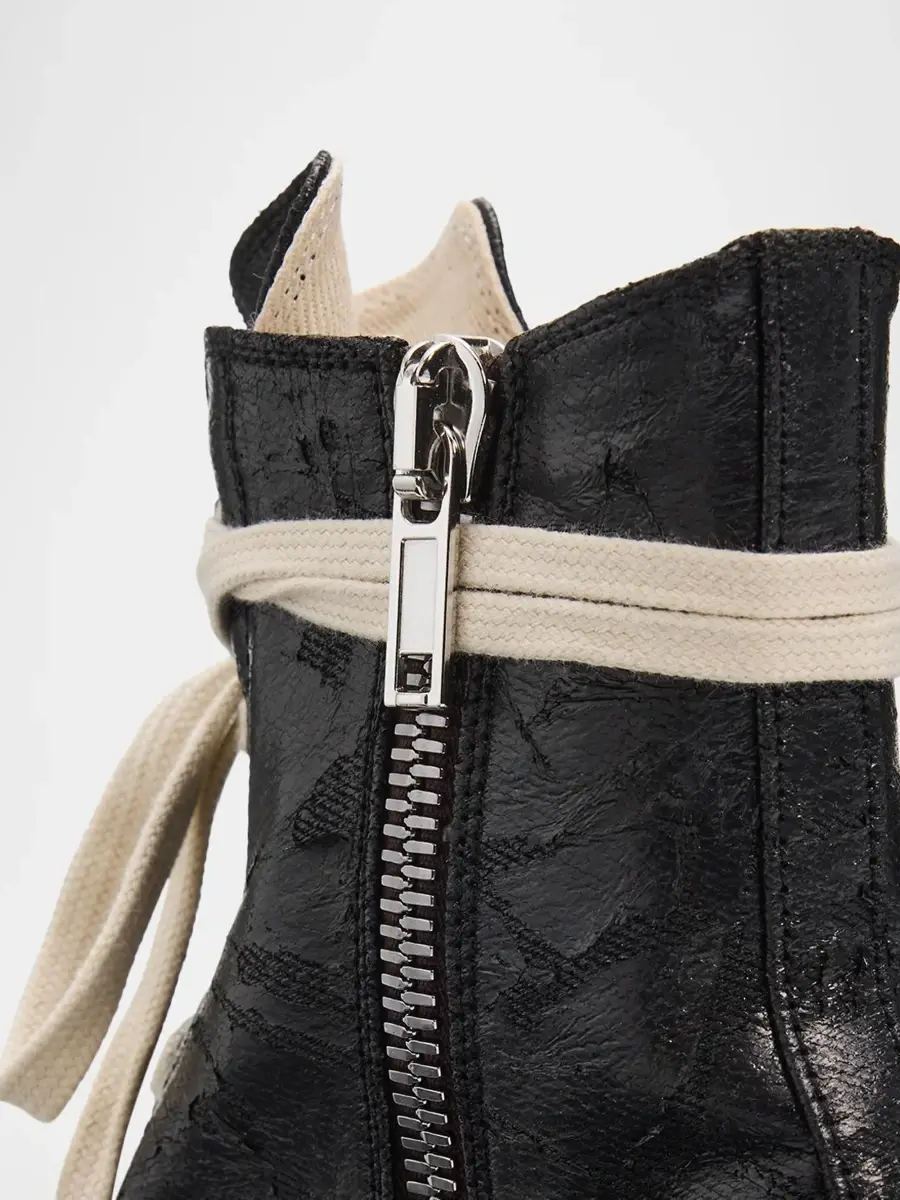 DRKSHDW by Rick Owens Men's Sneaks Coated Canvas High-Top Sneakers | Thumbnail 4