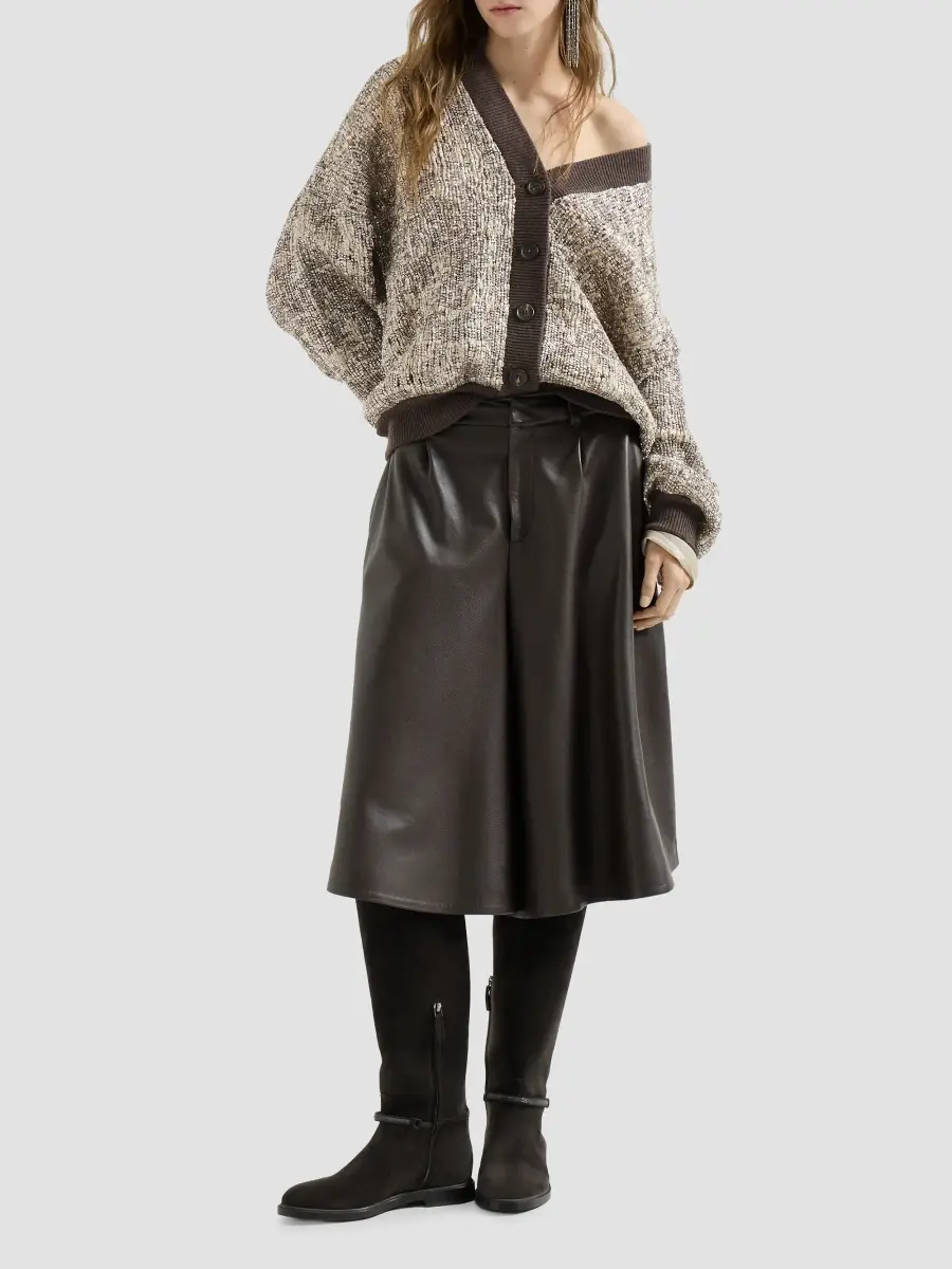 Brunello Cucinelli Women's Dazzling Craquelé Embroidery Cardigan | Thumbnail 6