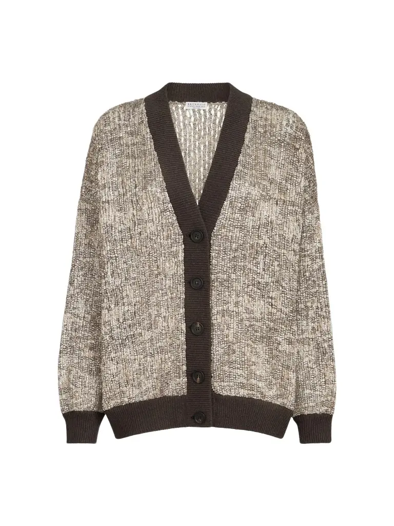 Women's Dazzling Craquelé Embroidery Cardigan