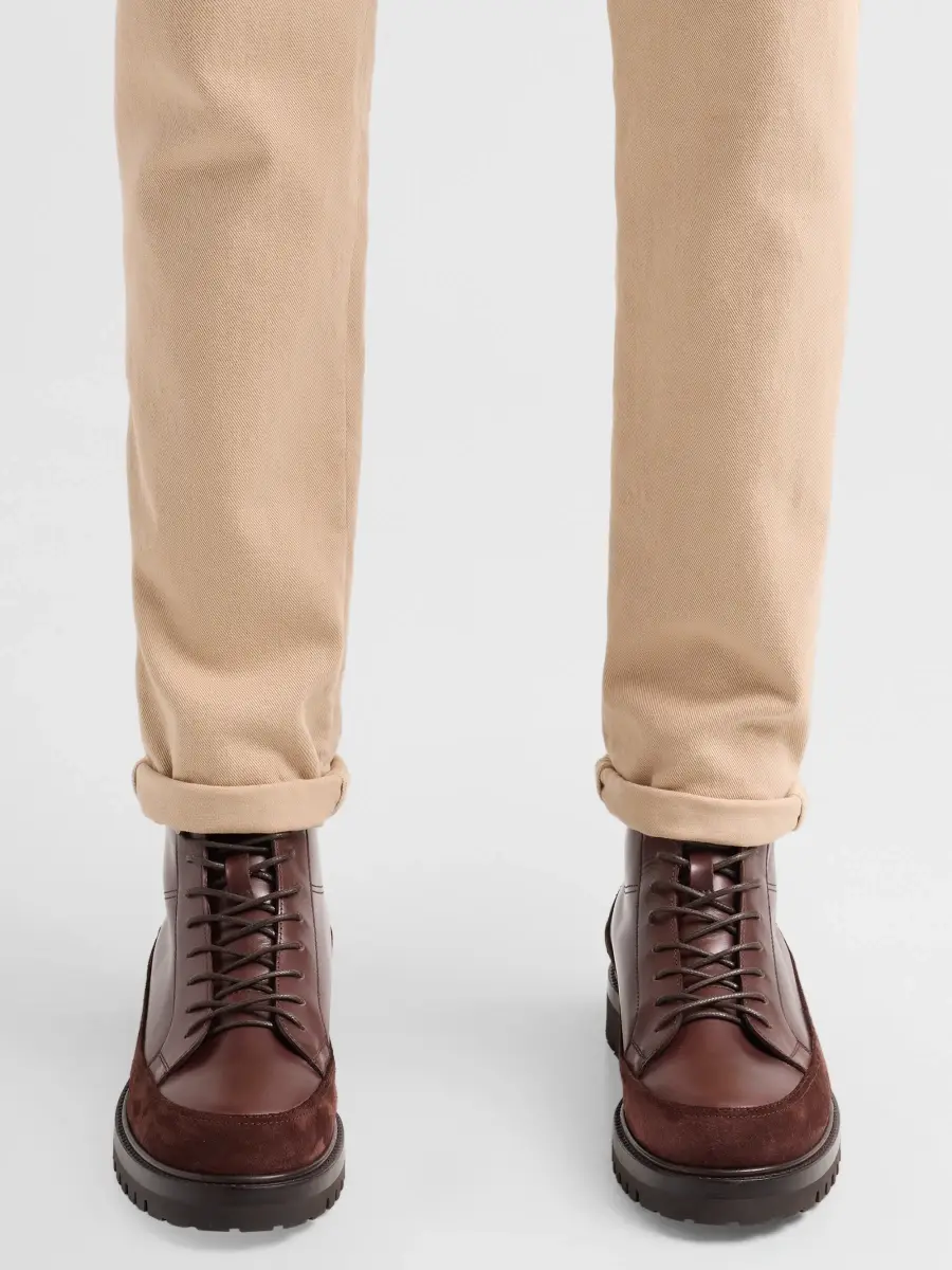 Brunello Cucinelli Men's Leather & Suede Combat Boots | Thumbnail 2 Brunello Cucinelli Men's Leather & Suede Combat Boots | Thumbnail 2