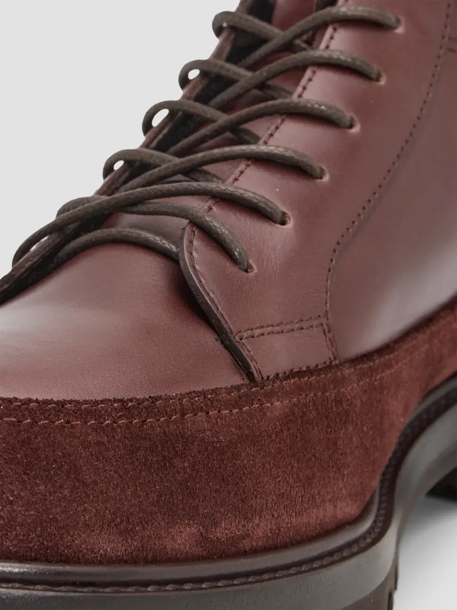 Brunello Cucinelli Men's Leather & Suede Combat Boots | Thumbnail 5 Brunello Cucinelli Men's Leather & Suede Combat Boots | Thumbnail 5