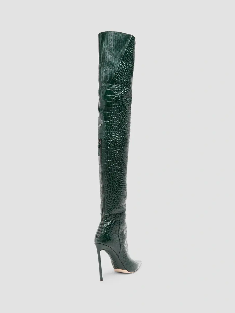 Tom Ford Women's Vertigo 105MM Croc-Embossed Leather Boots | Thumbnail 2 Tom Ford Women's Vertigo 105MM Croc-Embossed Leather Boots | Thumbnail 2