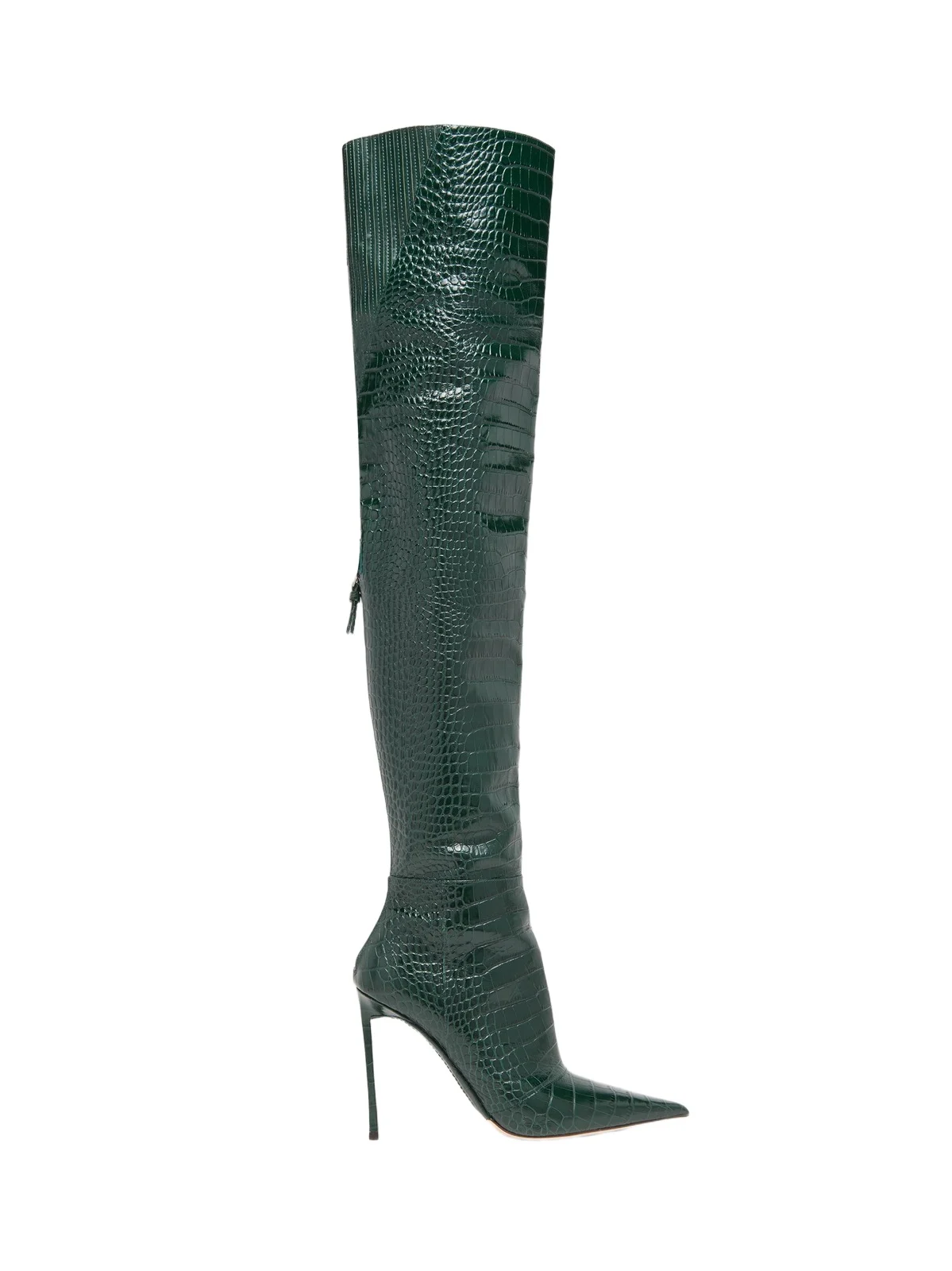 Tom Ford Women's Vertigo 105MM Croc-Embossed Leather Boots