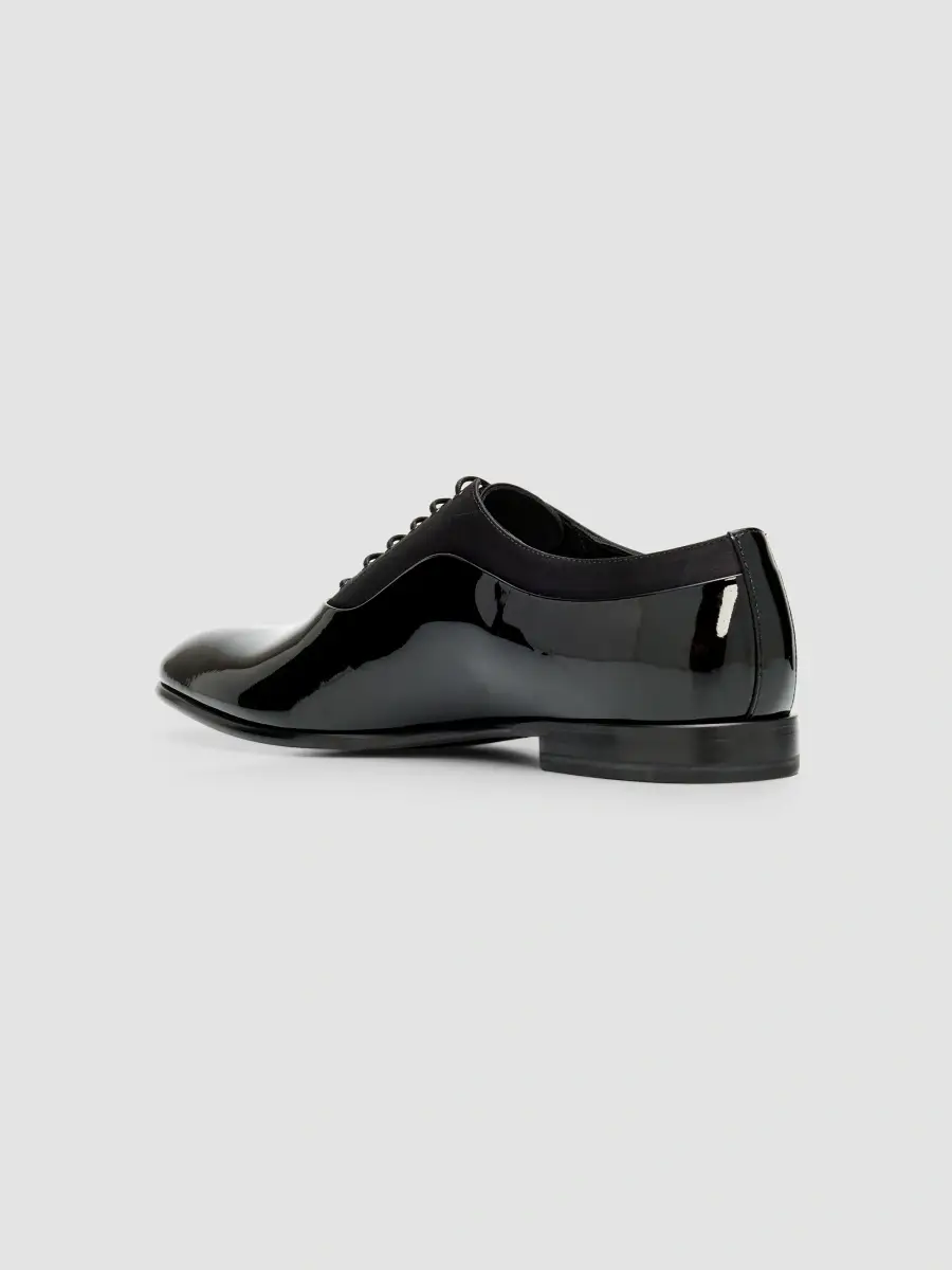 Dolce & Gabbana Men's Vernice Patent Leather & Silk Oxfords - Black | Thumbnail 2