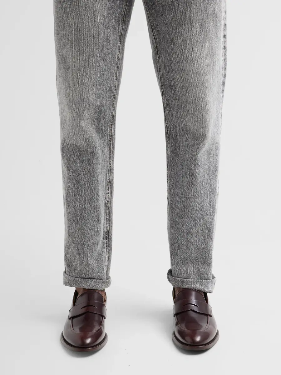 Brunello Cucinelli Men's Leather Penny Loafers | Thumbnail 2