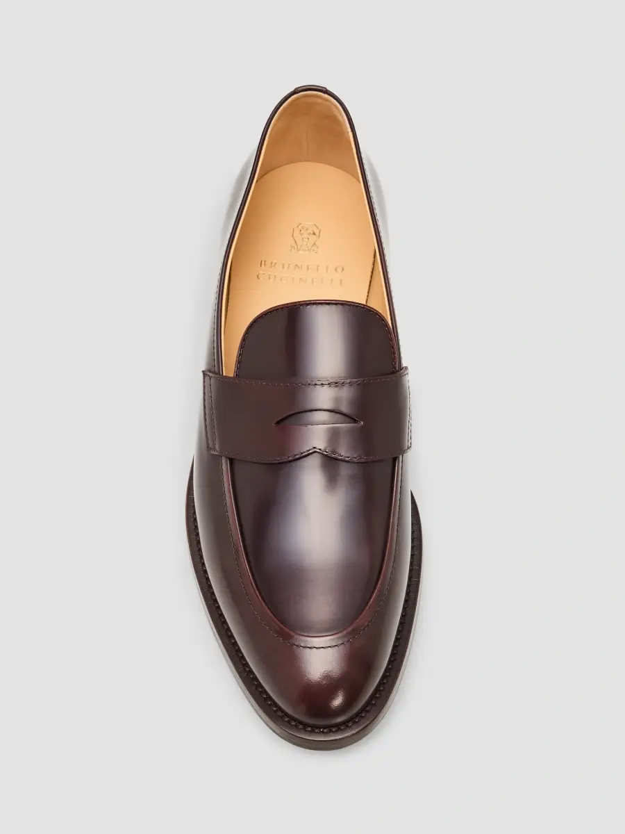 Brunello Cucinelli Men's Leather Penny Loafers | Thumbnail 6