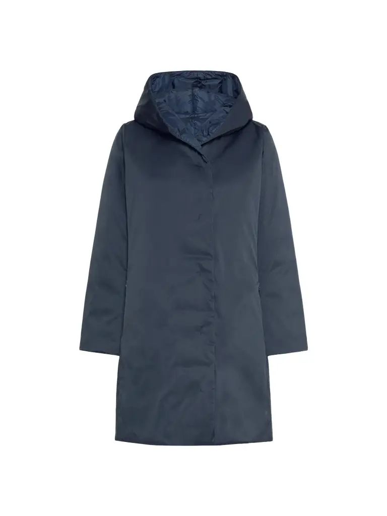 Women's Reversible Down Coat in Water Repellent Taffeta