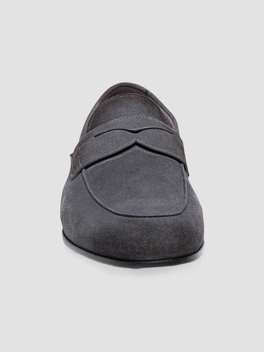 Santoni Men's Carlos Suede Penny Loafers | Thumbnail 3