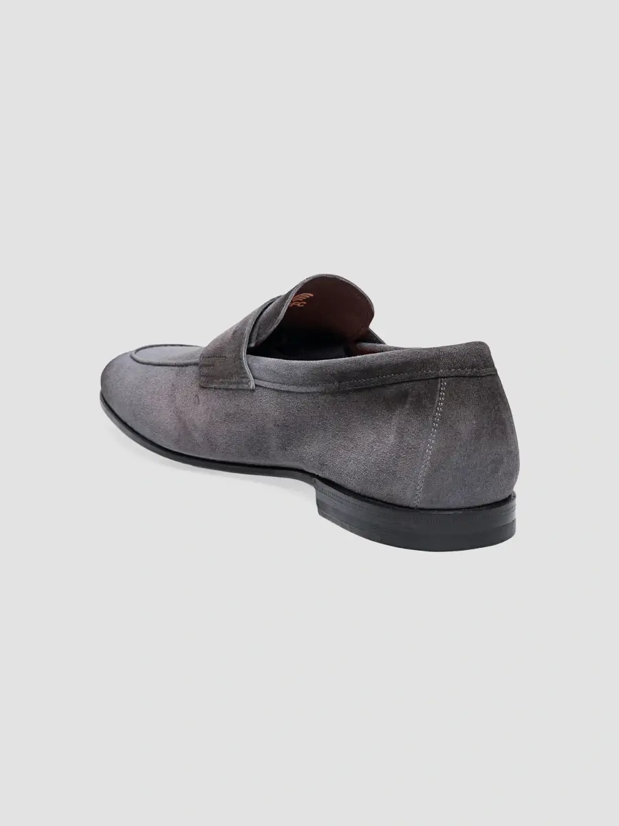 Santoni Men's Carlos Suede Penny Loafers | Thumbnail 4
