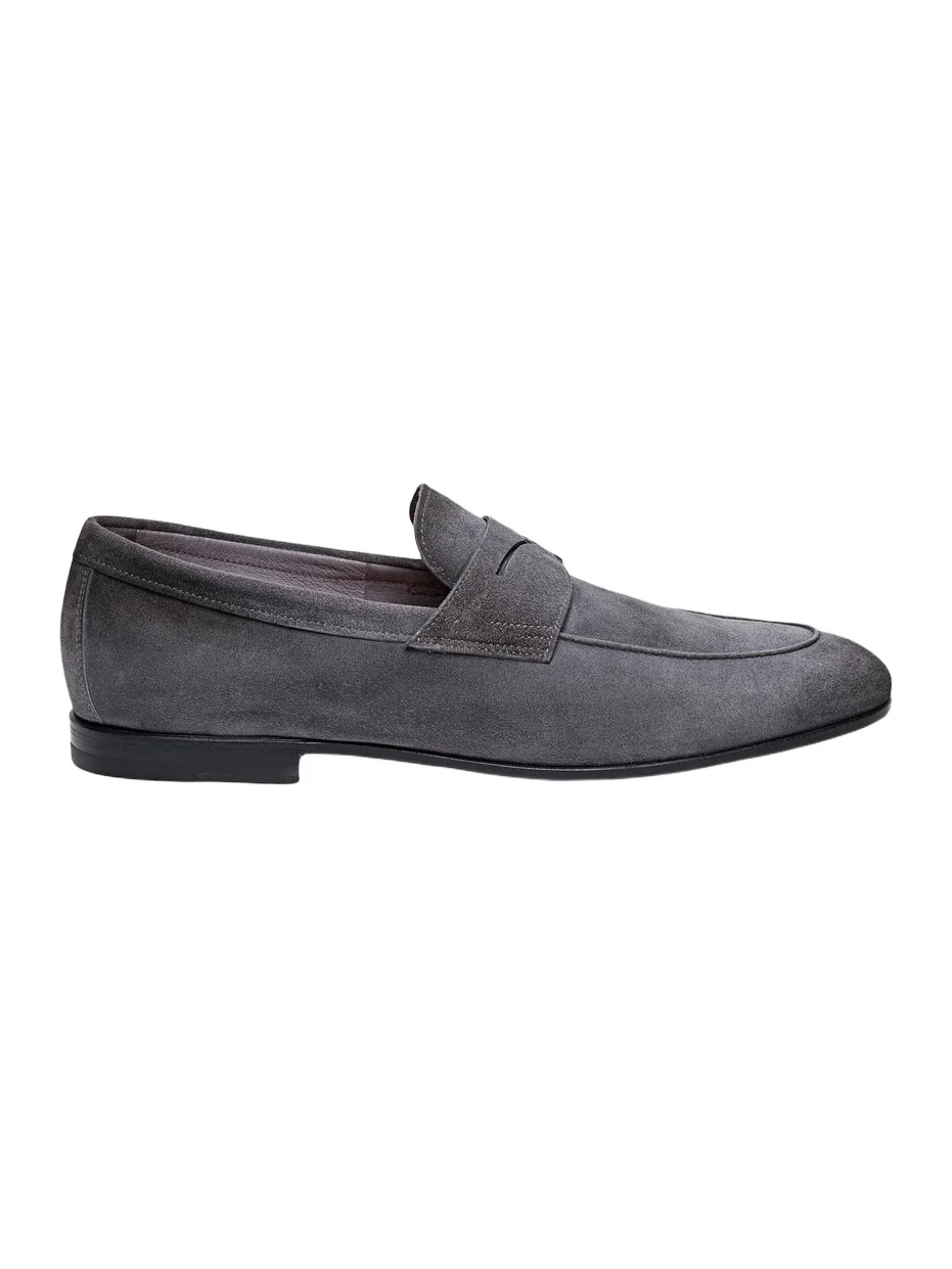 Santoni Men's Carlos Suede Penny Loafers