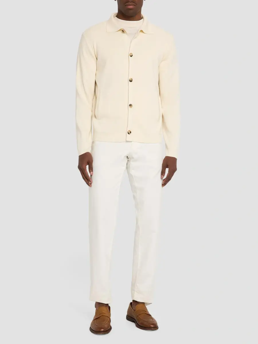 Isaia Men's Wool-Silk Rib-Knit Overshirt | Thumbnail 2 Isaia Men's Wool-Silk Rib-Knit Overshirt | Thumbnail 2